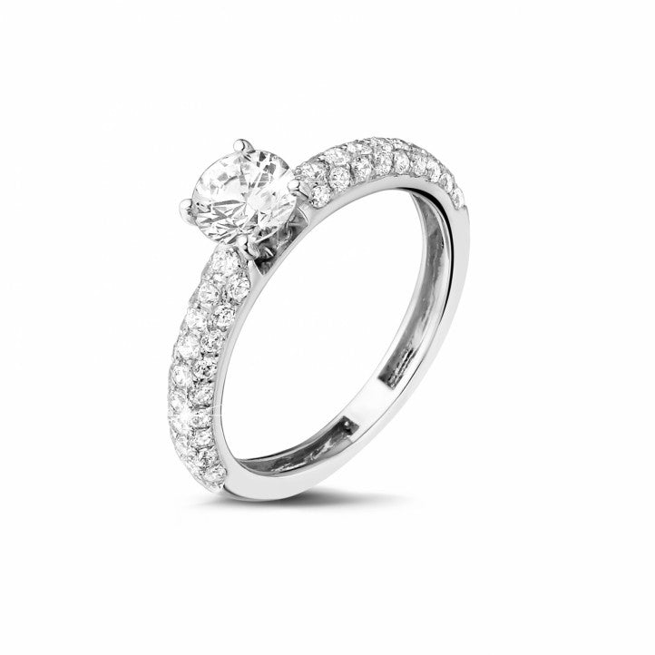 Bague Solitaire Only LOVE avec diamants sur les côtés