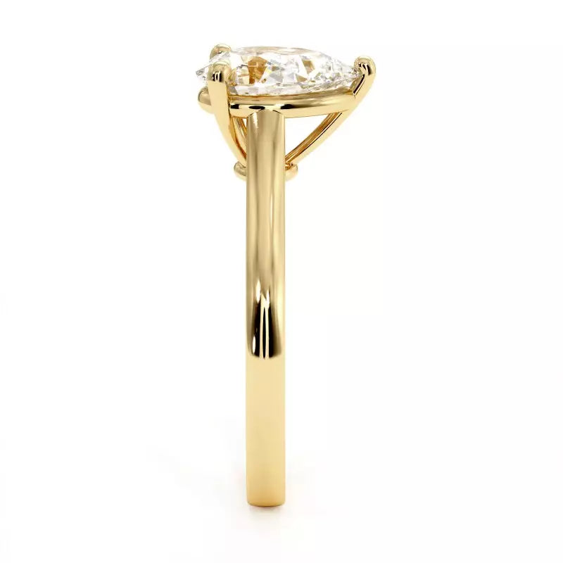 Bague de Fiançailles Diamant Poire Promesse