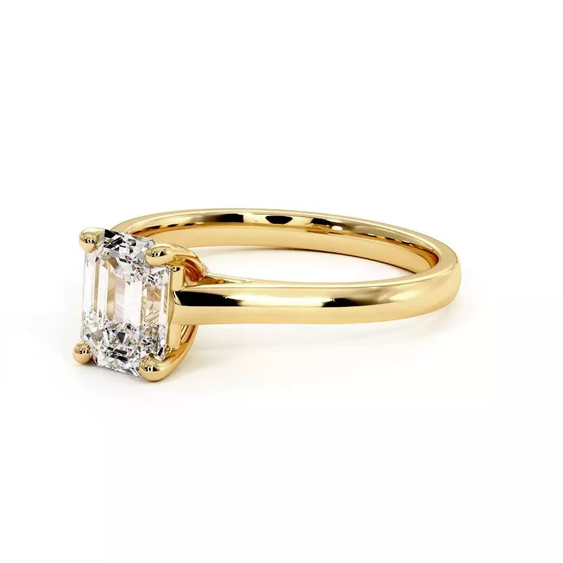 Bague De Fiançailles Diamant Emeraude Promesse