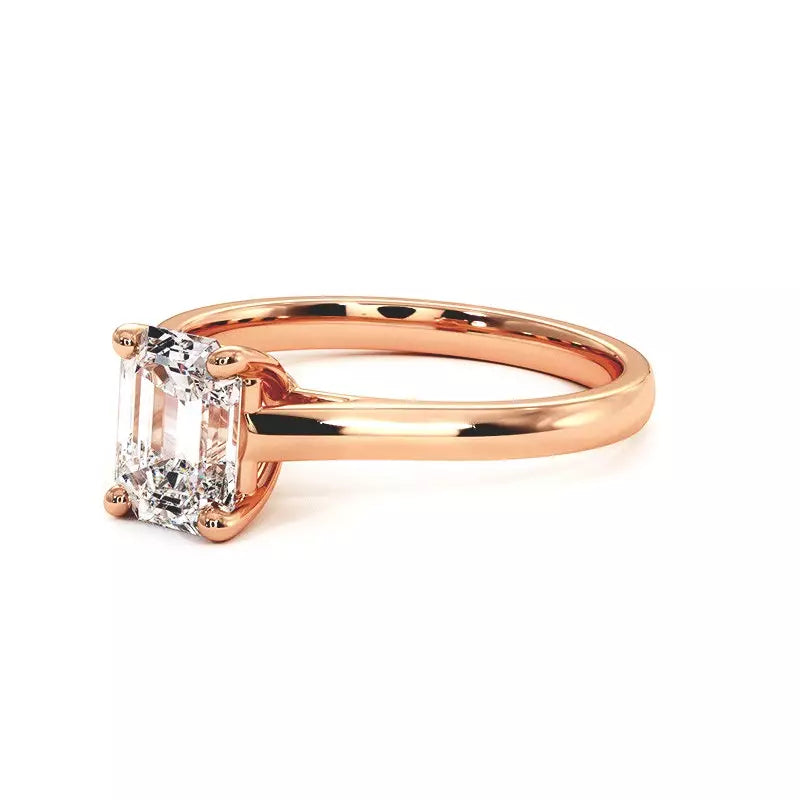 Bague De Fiançailles Diamant Emeraude Promesse