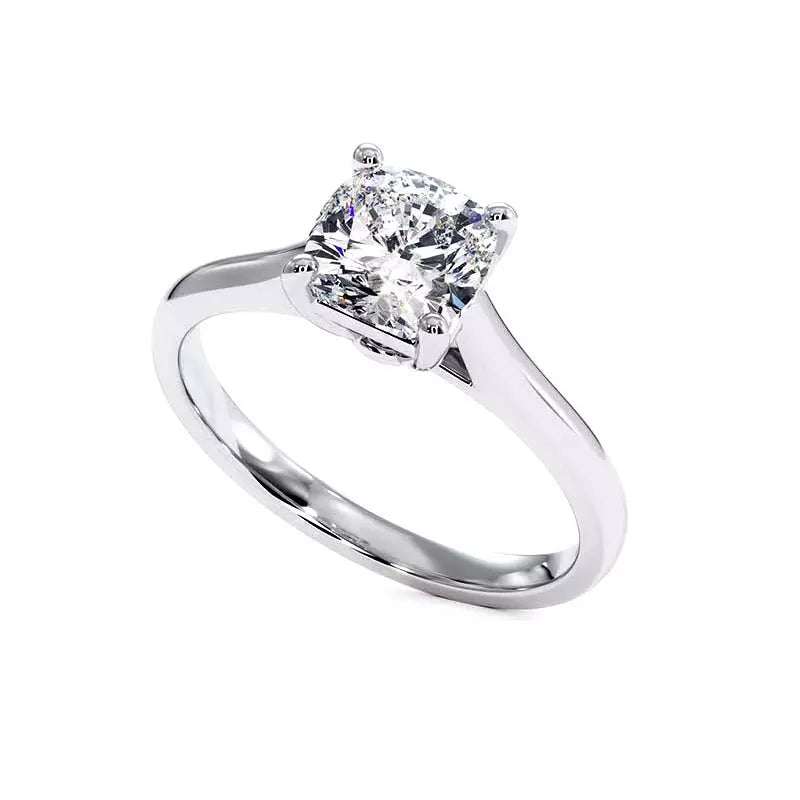 Bague De Fiançailles Diamant Coussin Promesse
