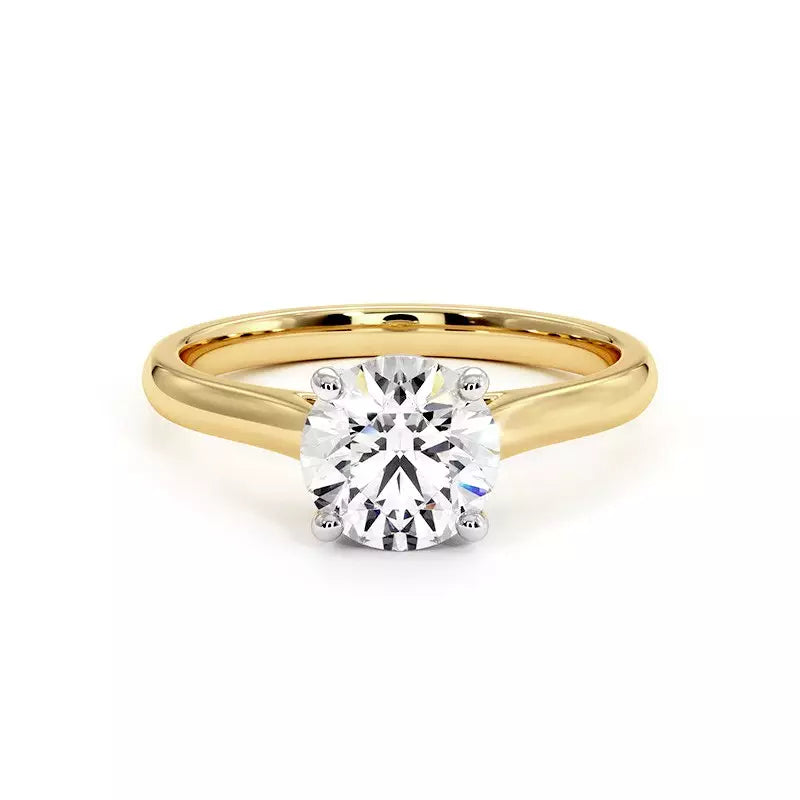 Bague De Fiançailles Diamant Rond Promesse
