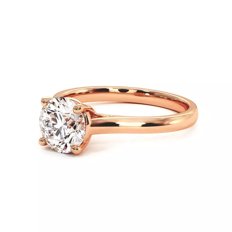 Bague De Fiançailles Diamant Rond Promesse