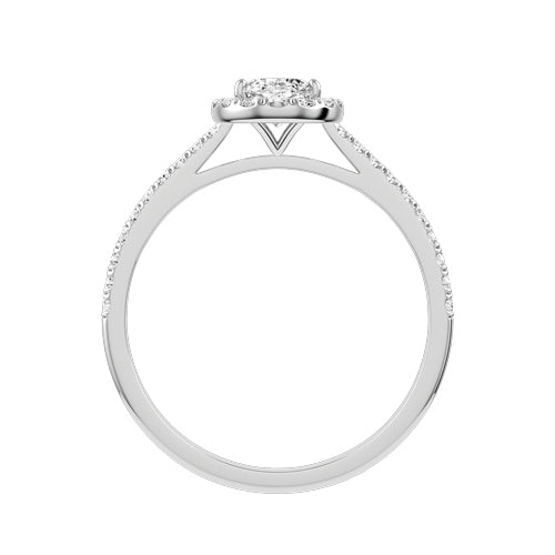 Oval Lab-grown Diamond Bridal Ring — front
