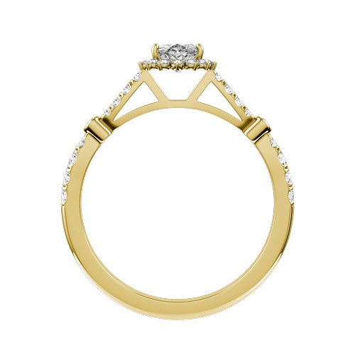 Oval Lab-grown Diamond Bridal Ring — front