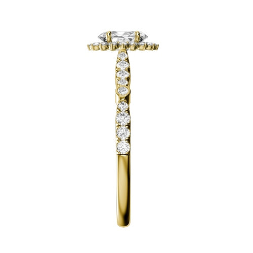 Oval Lab-grown Diamond Bridal Ring — side