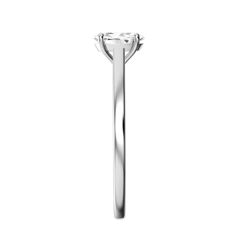 Oval Lab-grown Diamond Bridal Ring — side