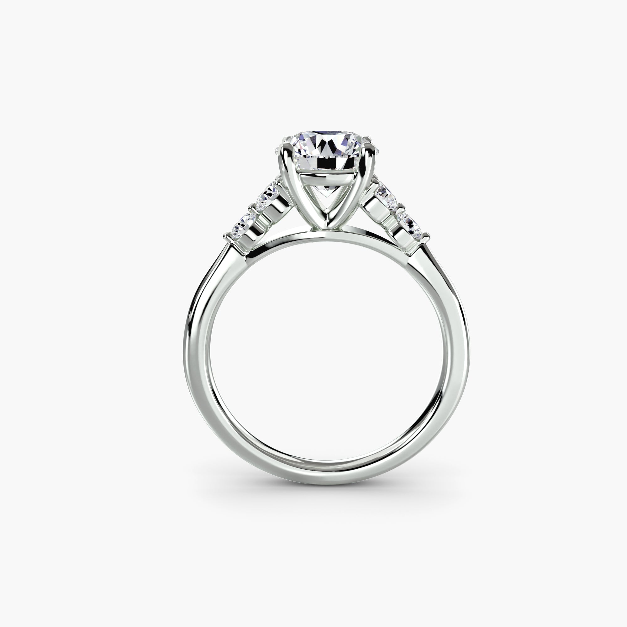 Solitaire with Shoulder Accents 2
