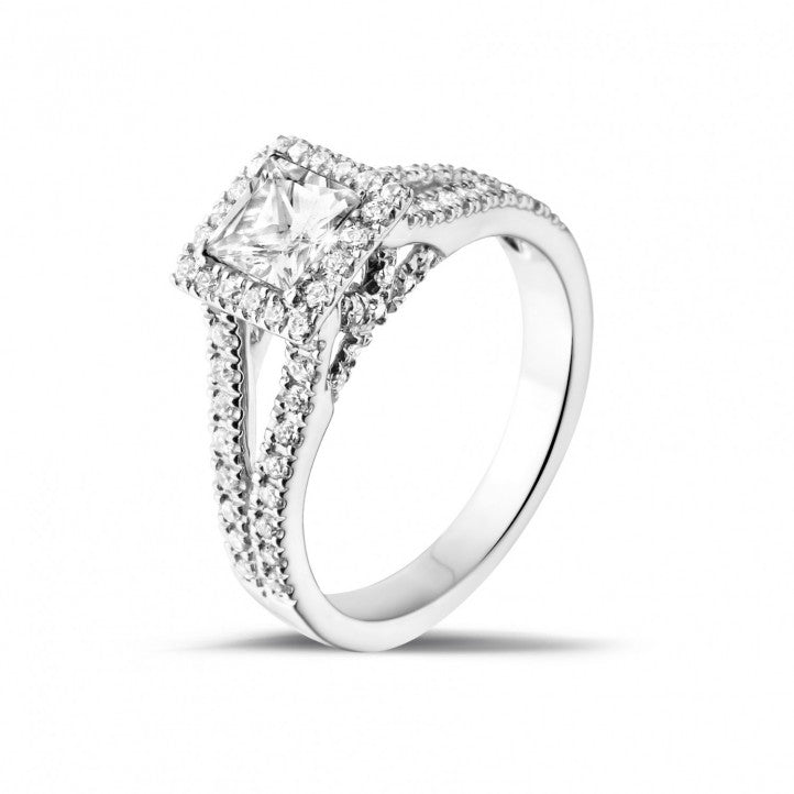 Bague Solitaire Only LOVE avec double diamants sur les côtés