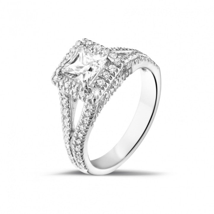 Bague Solitaire Only LOVE avec double diamants sur les côtés