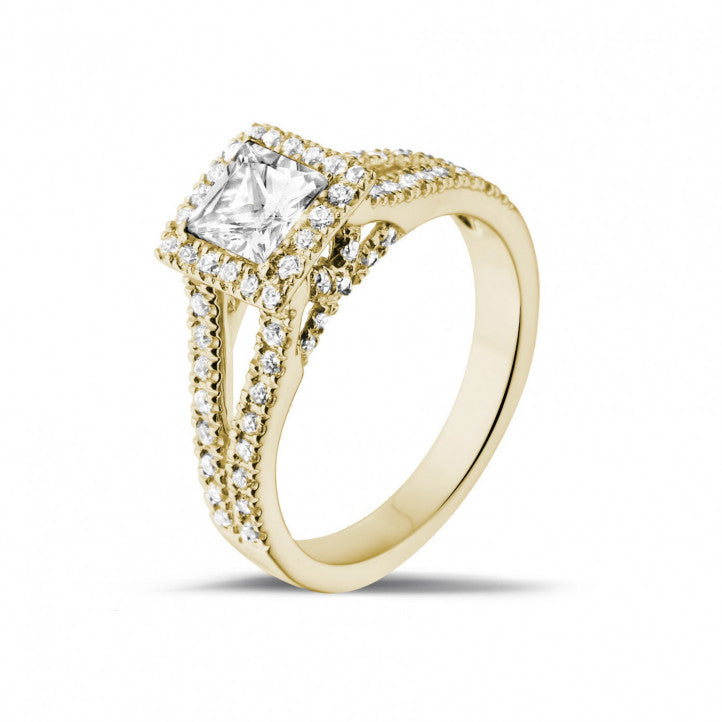 Bague Solitaire Only LOVE avec double diamants sur les côtés