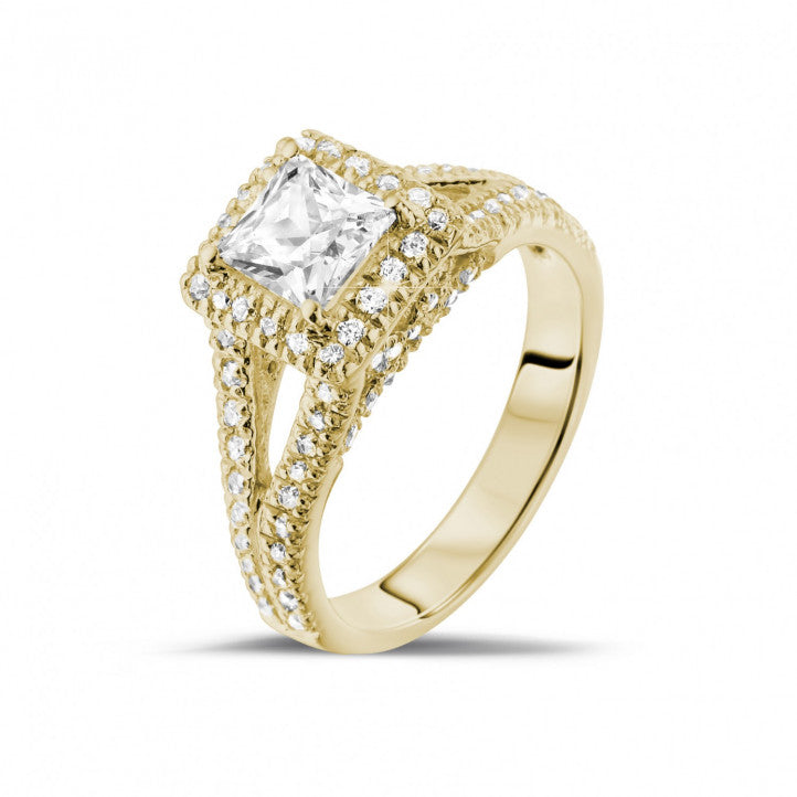 Bague Solitaire Only LOVE avec double diamants sur les côtés