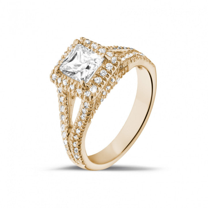 Bague Solitaire Only LOVE avec double diamants sur les côtés