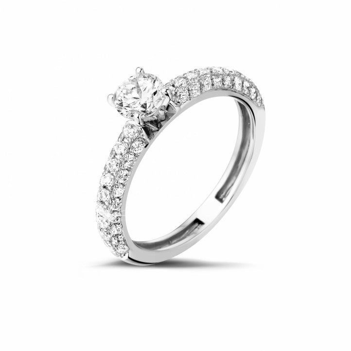 Bague Solitaire Only LOVE avec diamants sur les côtés