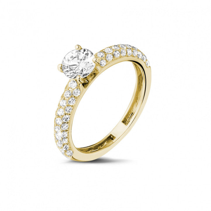 Bague Solitaire Only LOVE avec diamants sur les côtés