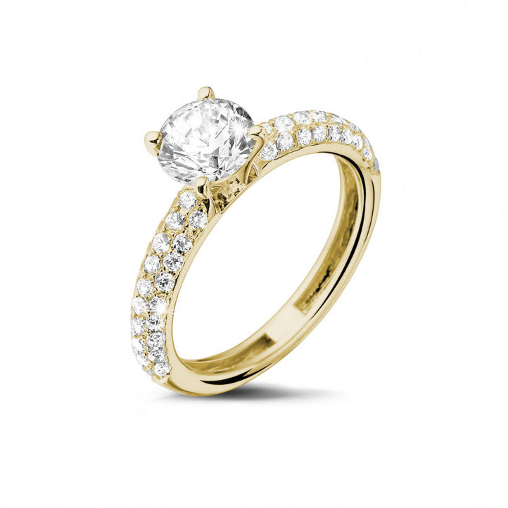 Bague Solitaire Only LOVE avec diamants sur les côtés