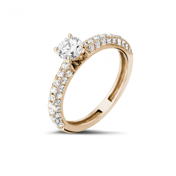 Bague Solitaire Only LOVE avec diamants sur les côtés