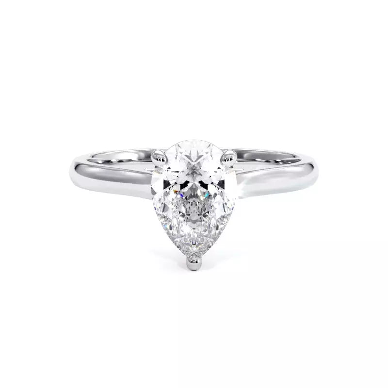 Bague de Fiançailles Diamant Poire Promesse
