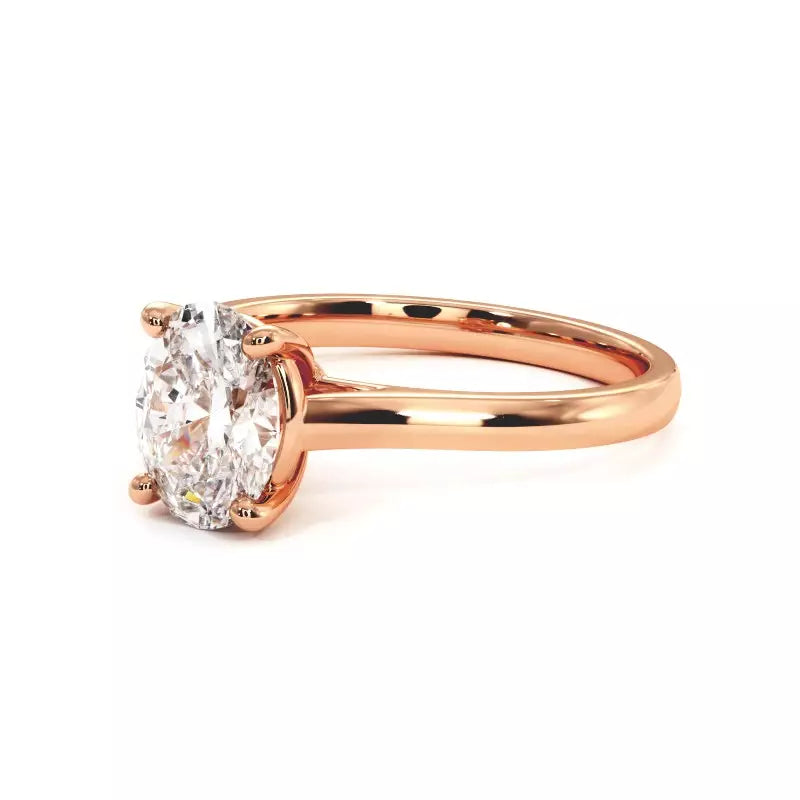 Bague De Fiançailles Diamant Ovale Promesse