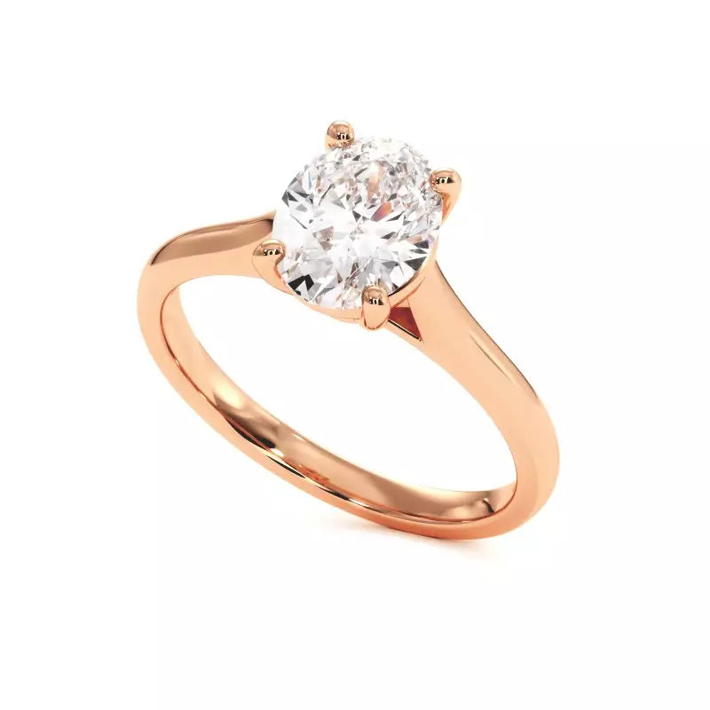 Bague De Fiançailles Diamant Ovale Promesse