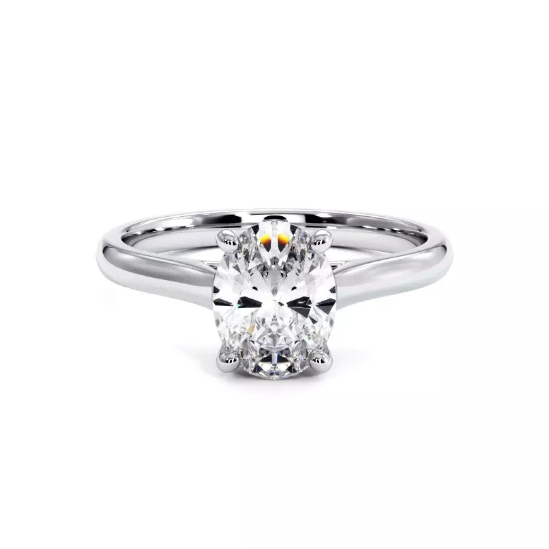 Bague De Fiançailles Diamant Ovale Promesse