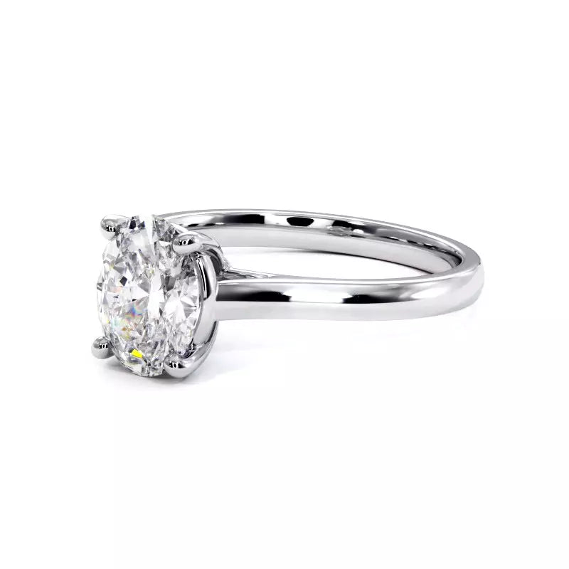 Bague De Fiançailles Diamant Ovale Promesse