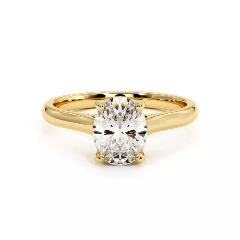 Bague De Fiançailles Diamant Ovale Promesse