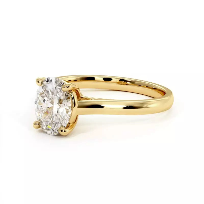 Bague De Fiançailles Diamant Ovale Promesse