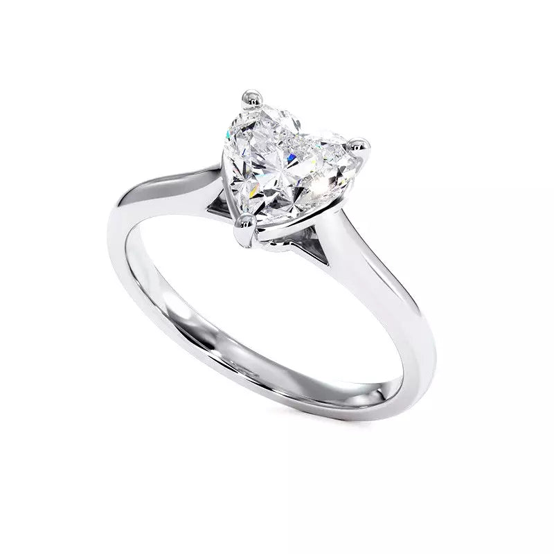 Bague De Fiançailles Diamant Cœur Promesse