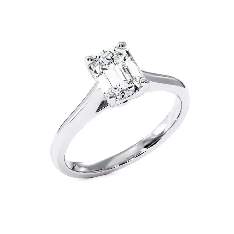 Bague De Fiançailles Diamant Emeraude Promesse