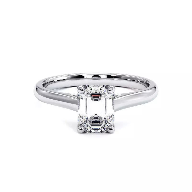 Bague De Fiançailles Diamant Emeraude Promesse