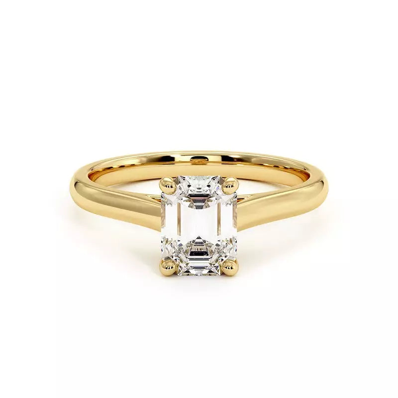 Bague De Fiançailles Diamant Emeraude Promesse