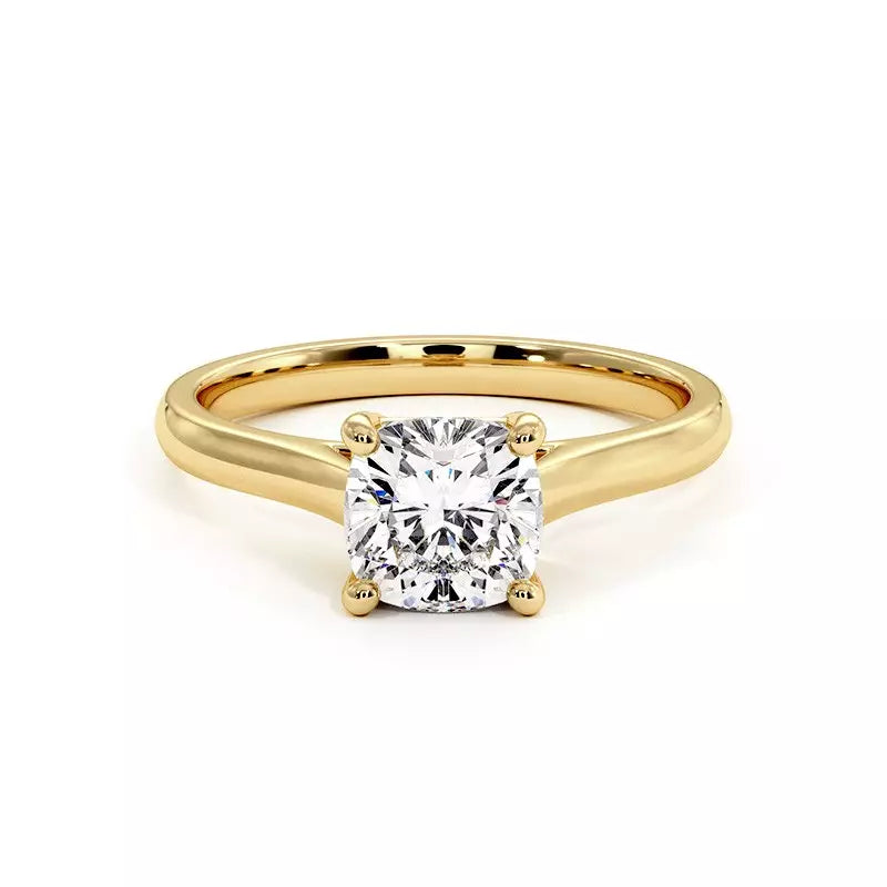 Bague De Fiançailles Diamant Coussin Promesse