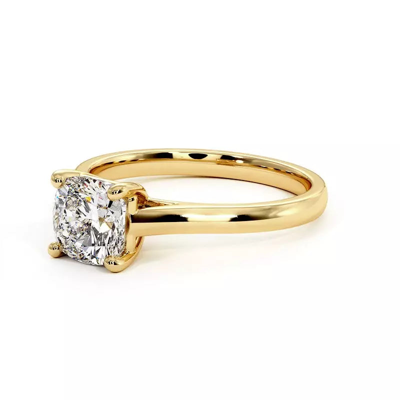 Bague De Fiançailles Diamant Coussin Promesse