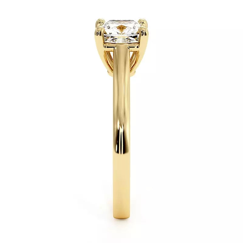 Bague De Fiançailles Diamant Coussin Promesse