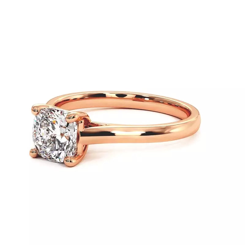 Bague De Fiançailles Diamant Coussin Promesse