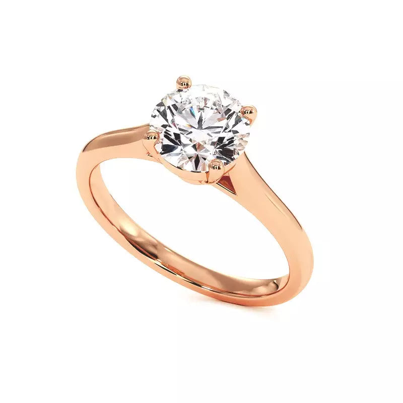 Bague De Fiançailles Diamant Rond Promesse