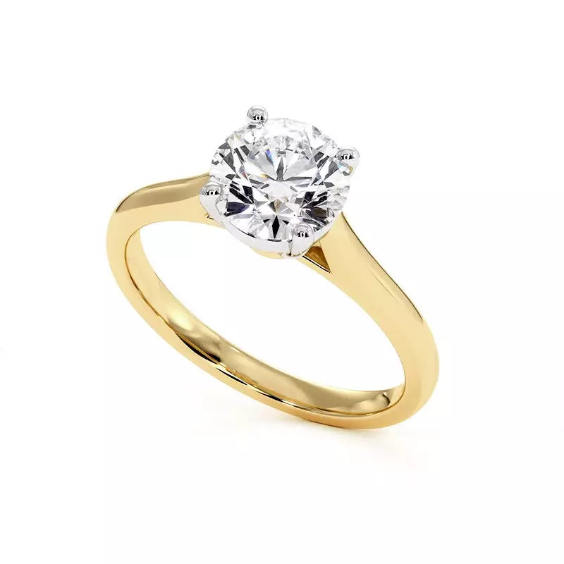 Bague De Fiançailles Diamant Rond Promesse