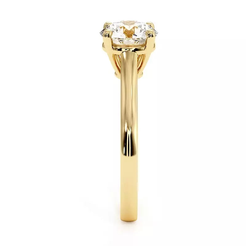 Bague De Fiançailles Diamant Rond Promesse