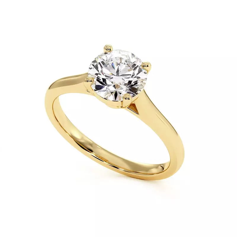 Bague De Fiançailles Diamant Rond Promesse