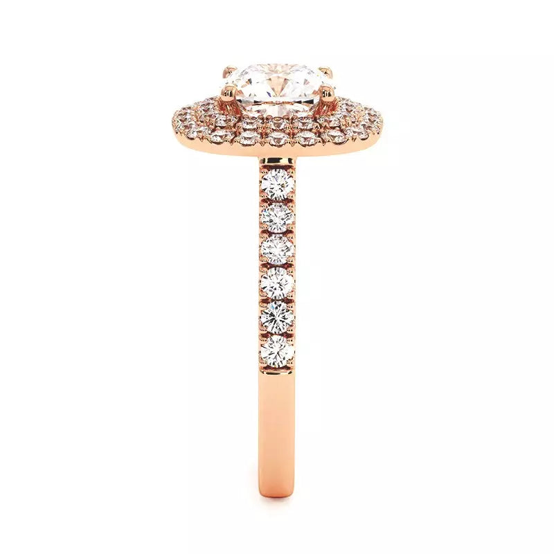 Solitaire Diamant Coussin Double Halo Ma Vie
