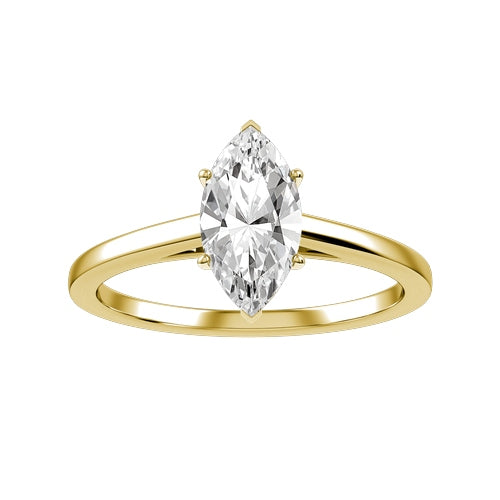 Marquise Lab-grown Diamond Bridal Ring — down