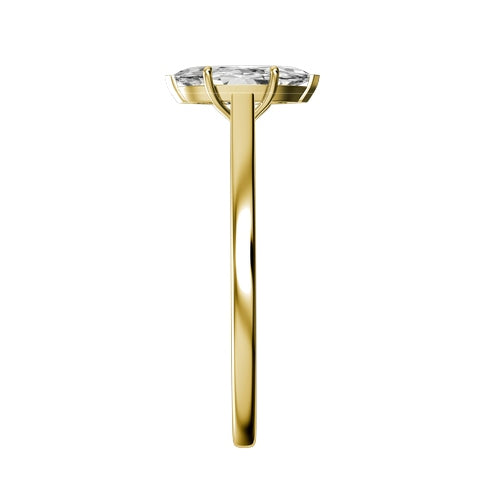 Marquise Lab-grown Diamond Bridal Ring — side