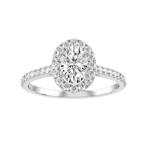 Oval Lab-grown Diamond Bridal Ring — down