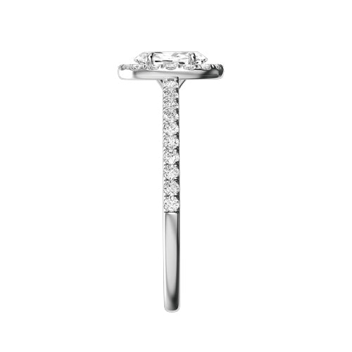 Oval Lab-grown Diamond Bridal Ring — side
