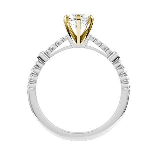 Pear Lab-grown Diamond Bridal Ring — front