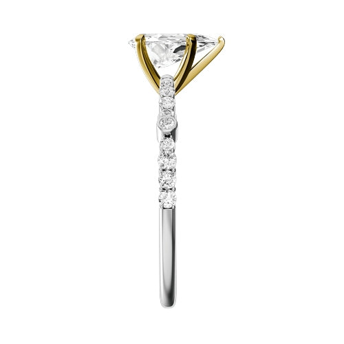 Pear Lab-grown Diamond Bridal Ring — side