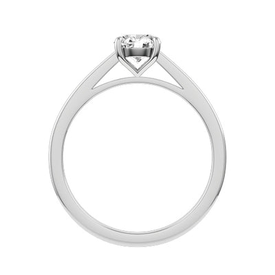 Round Natural Diamond Bridal Ring — front