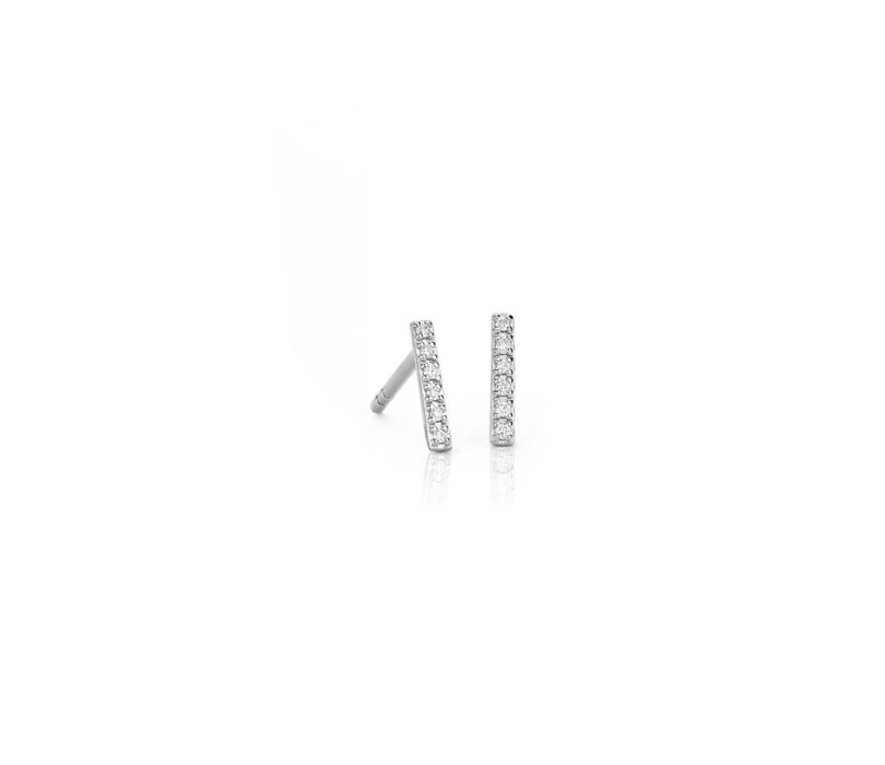 Boucles d’oreilles barre diamant